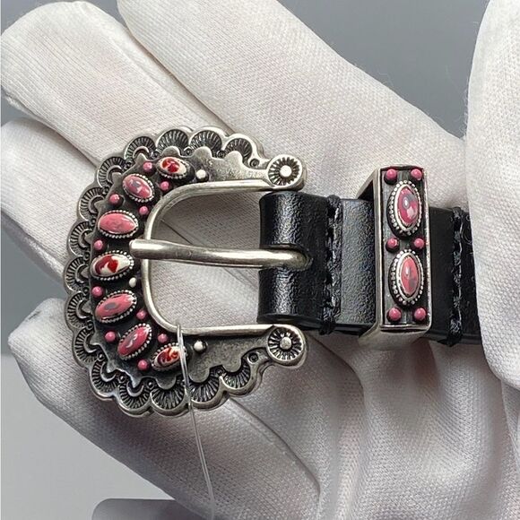 Isabel Marant Temoia Shell Buckle Leather Belt size 75/30” - Picture 7 of 11